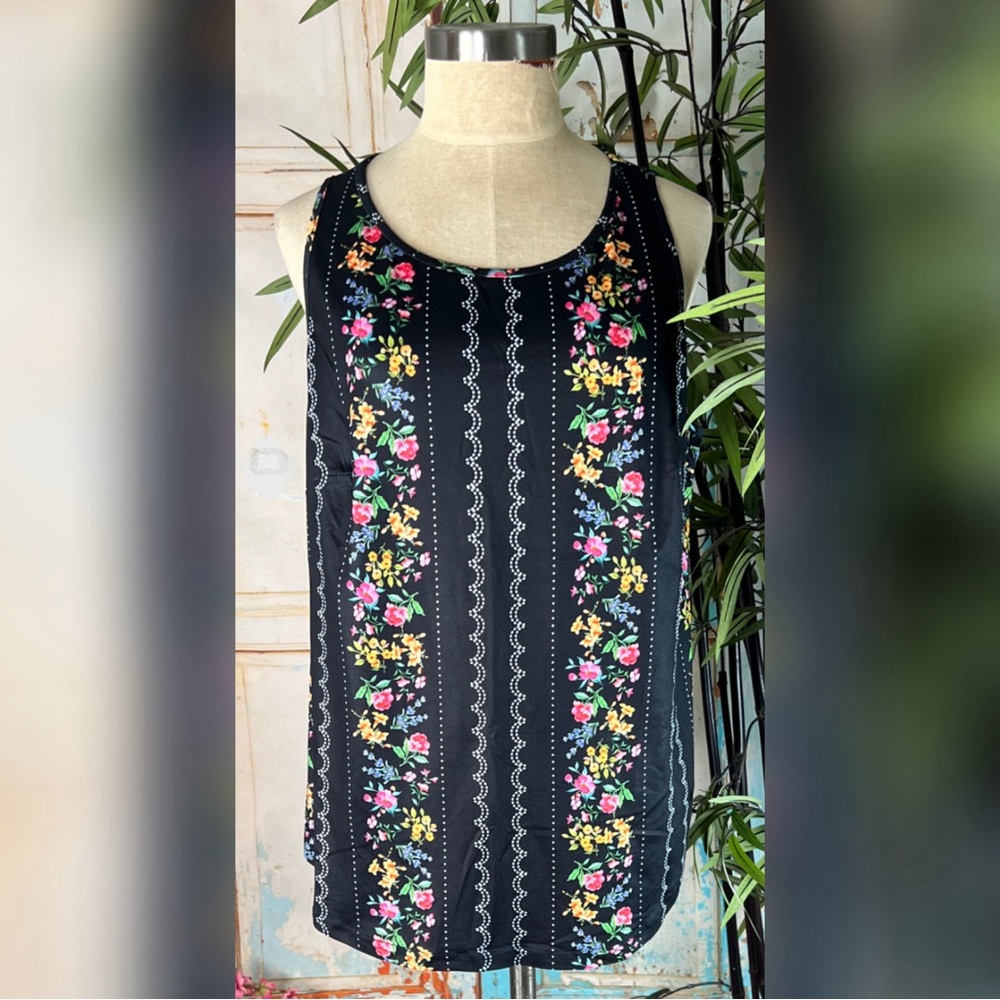 NWOT Women's Size 0XL SHEIN Floral Print Tank Top